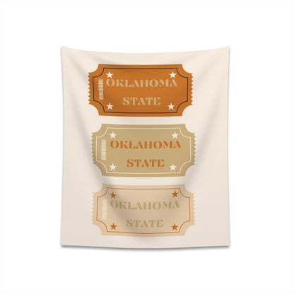 "OKLAHOMA STATE" Printed Wall Tapestry
