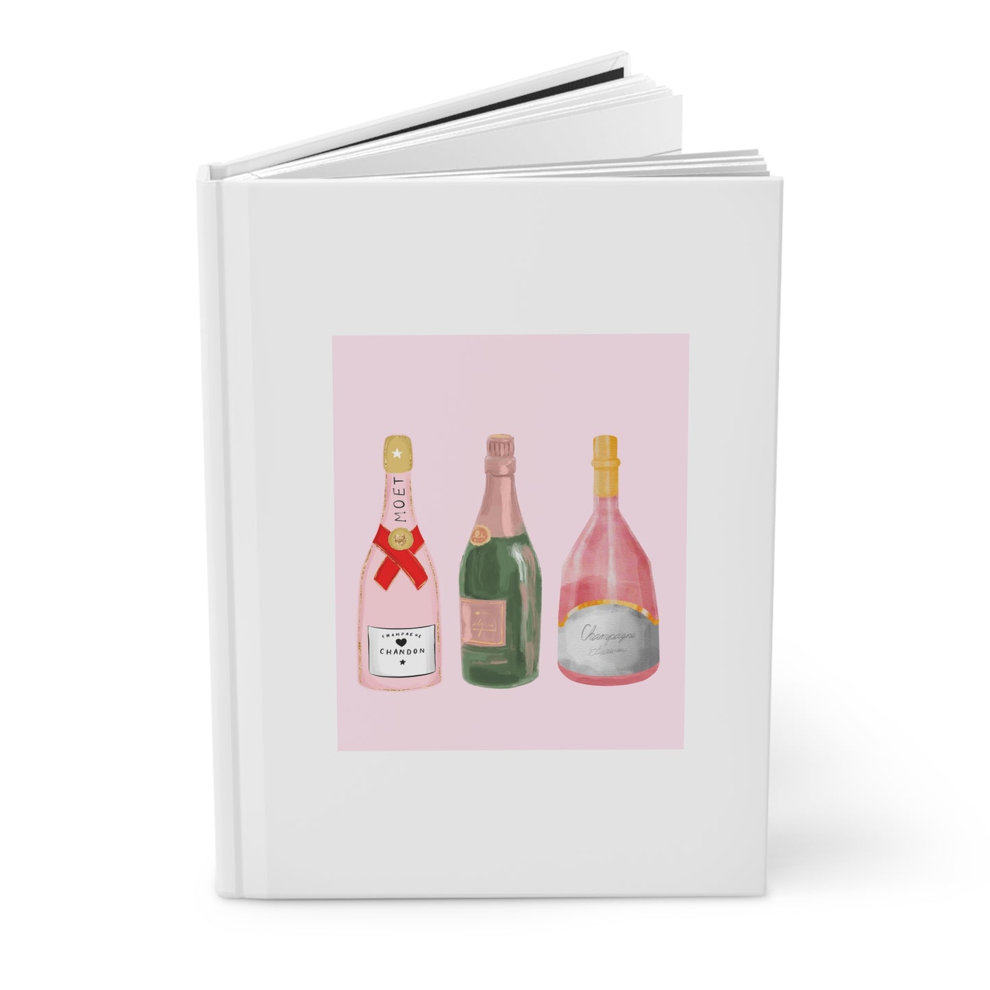 "PINK CHAMPAGNE" Hardcover Journal Matte