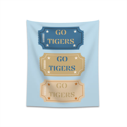 "GO TIGERS"Printed Wall Tapestry