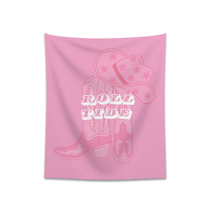 "ROLL TIDE PINK " Printed Wall Tapestry
