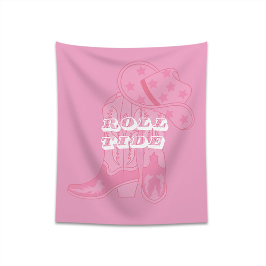 "ROLL TIDE PINK " Printed Wall Tapestry