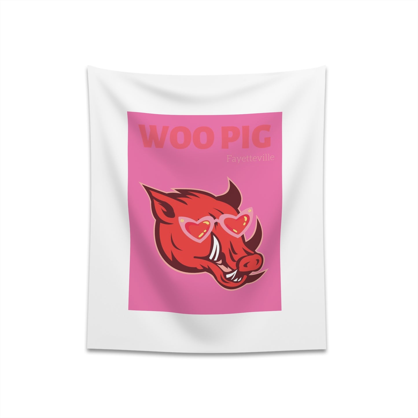"WOO PIG" Printed Wall Tapestry