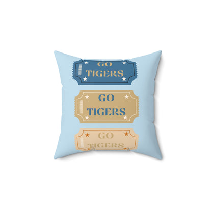 "GO TIGERS" Square Pillow