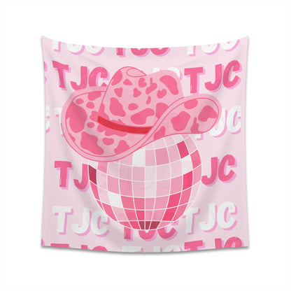 "PINK TJC" Printed Wall Tapestry
