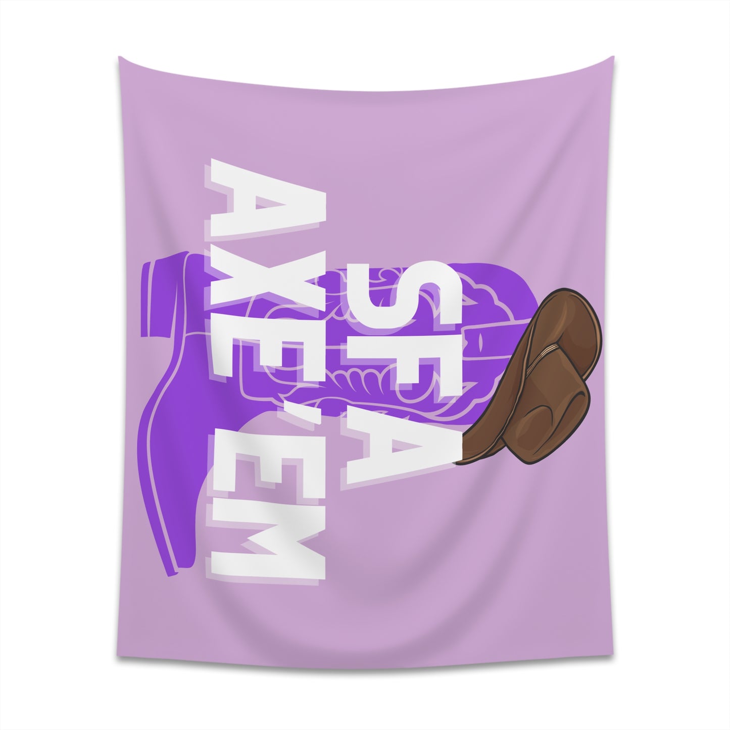 "AXE 'EM " Printed Wall Tapestry