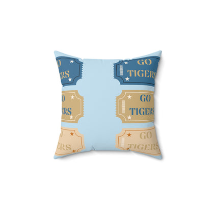 "GO TIGERS" Square Pillow