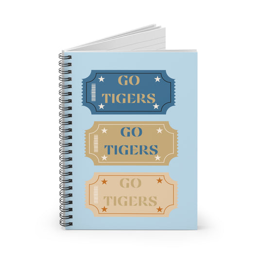 "GO TIGERS" Spiral Notebook - Ruled Line